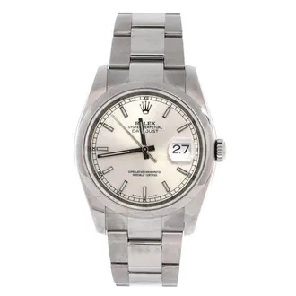 Rolex Oyster Perpetual Datejust Automatic Watch Stainless Steel 36 in Metallic Silver at Nordstrom