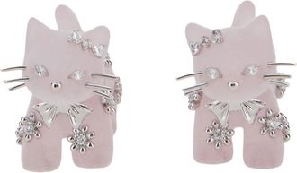 Yvmin Split Kitten Oorbellen - Dames - Oorbellen - Roze - ONE Size - Accessoires