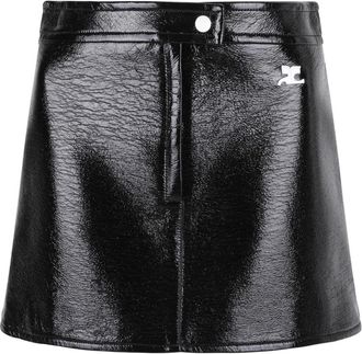 Courrèges Dames, Rokken, Zwart, Maat: XS Vinyl