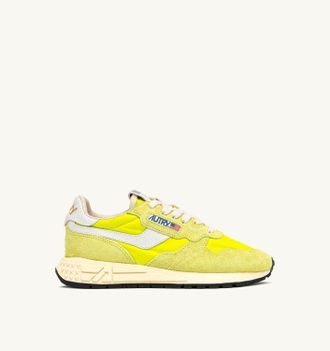 Autry SNEAKERS REELWIND LOW IN NYLON E SUEDE BIANCO E EVENING PRIMROSE
