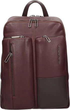 Piquadro Bruine leren laptop rugzak - Heren - Rugzakken - Bruin - ONE Size - Leer - Tassen