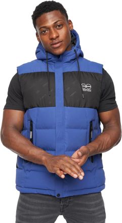 Crosshatch Heren Kremlins Gilet met reliëf (Blauw)