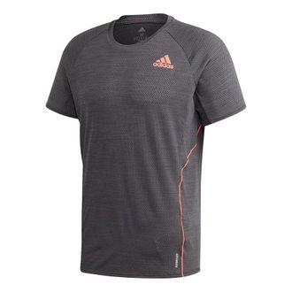 adidas Runner Tee Running Sports Training Quick Dry Short Sleeve Gray GH7895
