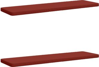 vidaXL Cojines Para Banco De 2 Piezas Vught 2 Uds. 100% Poli&eacute;ster Rojo Vidaxl