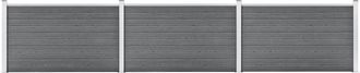 vidaXL Valla De Jard&iacute;n De Wpc Gris 526x106 Cm Vidaxl