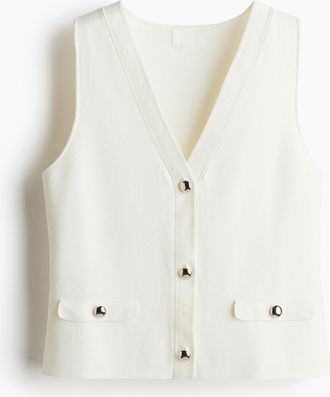 H&M Gilet aus Feinstrick - White