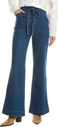 Toccin Birkin Denim Laced-Up Flared Pant