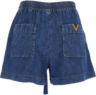 Valentino Womens Shorts - Blue Cotton