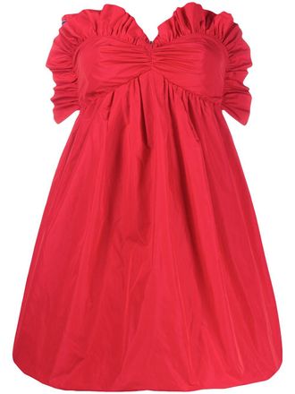 Philosophy di Lorenzo Serafini ruffled sweetheart mini dress - Red