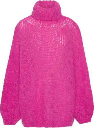 Americandreams Pepper Roll Neck Alpaca Pullover - Dames - Coltruien - Roze - ONE Size - Wol - Truien & Vesten
