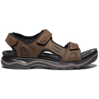 Keen Rialto II 3 Point Leather Mens Sandals - UK 7 - US 8 Men - EU 40.5 - Dark Earth Black - Size:UK 7