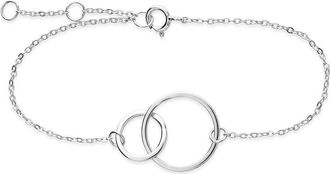 Sterling Forever Sterling Silver Interlocking Circle Bracelet