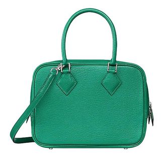 Herm&egrave;s Mysore Goatskin Green Mini Plume II PHW