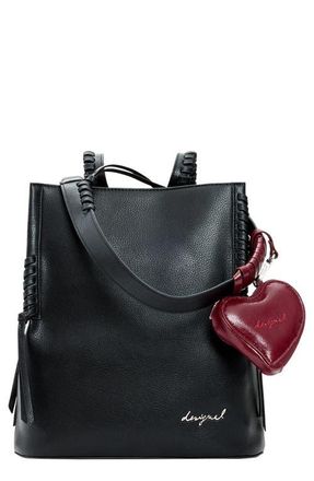 Desigual Medium Faux Leather Backpack in Black at Nordstrom
