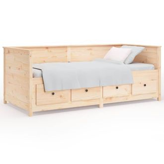 Berkfield Home Day Bed 75x190 cm Solid Wood Pine in Light Brown