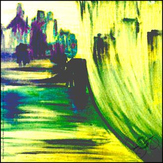 Rosemary Goodenough River Through A Curtain VIII Silk Scarf