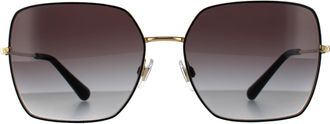 Dolce & Gabbana zonnebril DG2242 13348G Zwart goud zwart grijze gradiënt