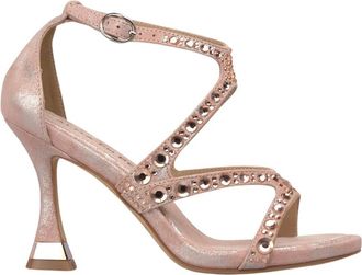Alma En Pena Kruissandaal met medium hak - Dames - Sandalen met hakken - Roze - 38 EU - Leer - Schoenen