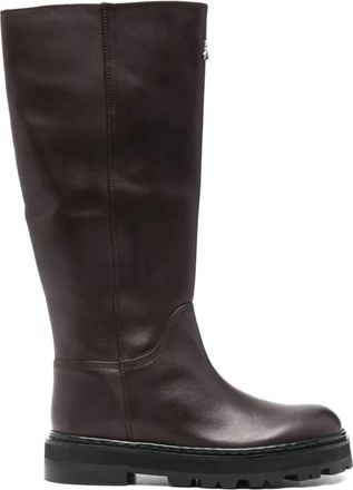 Patrizia Pepe Kniekouslaarzen - Dames - Hoge Laarzen - Bruin - 36 EU - Leer - Schoenen
