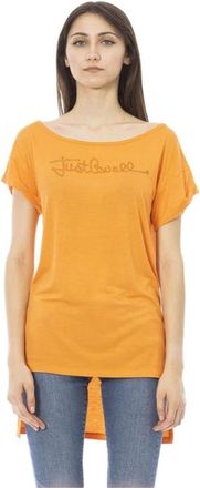 Just Cavalli T-Shirts - Dames - T-shirts - Oranje - XL - Katoen - Tops