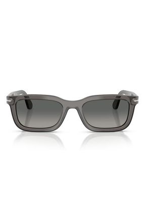 Persol 53mm Rectangular Sunglasses in Cold Grey Transp/Grey at Nordstrom