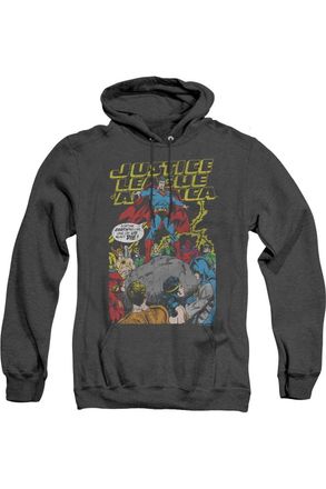 Gildan Justice League of America Ultimate Scarifice Adult Heather Hoodie / Hooded Sweatshirt
