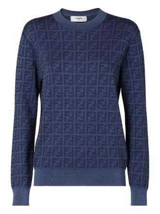 Fendi patterned sweater - Blauw
