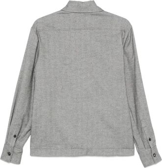 Kiton Womens Herringbone-Pattern Flap-Pocket Shirt Aw26 W