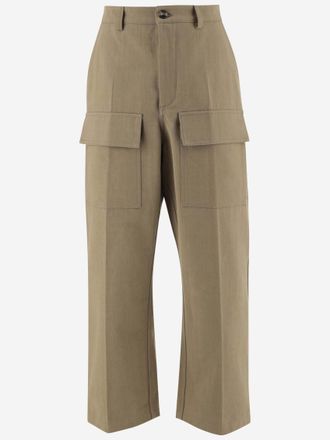 Valentino Natural Canvas Cargo Pants