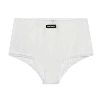Miu Miu Braguita de Algod&oacute;n - Underwear - Mujer - Blanco - S