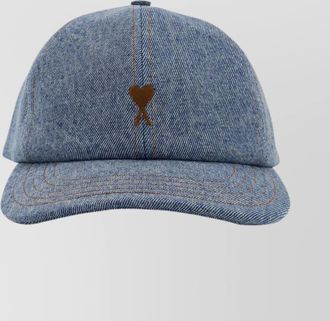 Ami stitched denim baseball cap