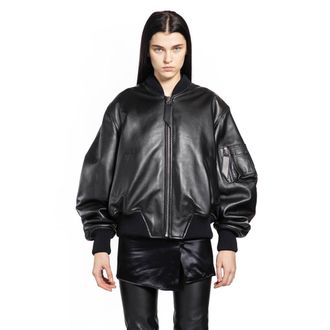 The Attico Leather Bomber Jacket