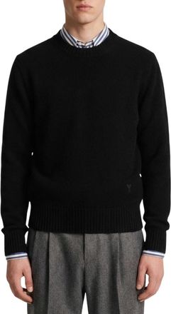 Ami Black Crew Neck Sweater