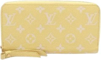 Louis Vuitton Pre-owned Zippy Wallet Monogram Empreinte Lange Portemonnee - Dames - Vintage Clutch - Geel - ONE Size - Leer - Vintage