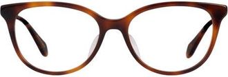Mohala Eyewear Kahala 53mm Low Bridge Cat Eye Optical Glasses in Cappuccino/clear Lenses at Nordstrom