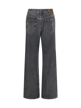 Brunello Cucinelli Straight-Leg Denim Jeans - Gray