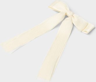 Simons Womens Large organza bow double-like barrette