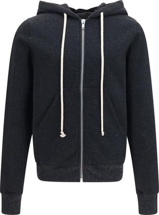 Rick Owens Black Regular Zip Up Hoodie