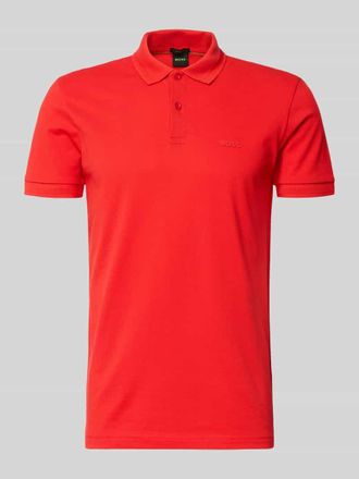 HUGO BOSS Regular Fit Poloshirt aus reiner Baumwolle Modell PIO 1 in Kirsche, Gr&ouml;&szlig;e XXXL