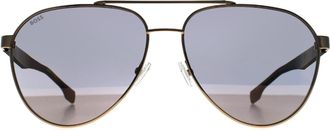 HUGO BOSS Aviator Mens Gold Black Mirror 1485/S Metal - One Size