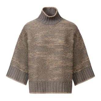 Fabiana Filippi Platinum Turtleneck Trui - Dames - Coltruien - Beige - S - Wol - Truien & Vesten