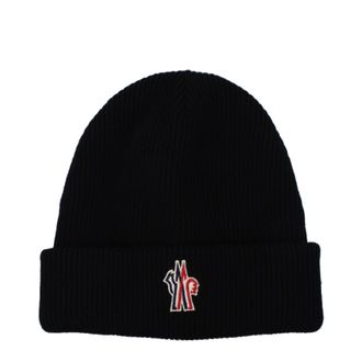 Moncler Herrens Strickm&uuml;tze Schurwolle Schwarz