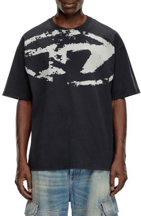 Diesel T-Boxt-N14 Flocked Logo T-Shirt in Black at Nordstrom, Size Xx-Large