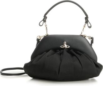 Vivienne Westwood Brooke Clutch - Dames - Clutches - Zwart - ONE Size - Katoen - Tassen