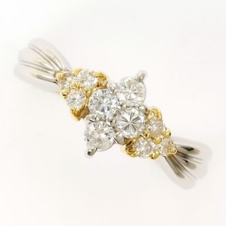 C&A Platinum Yellow Gold Yellow Gold (18K) Platinum 900 Band Ring (Pre-Owned)