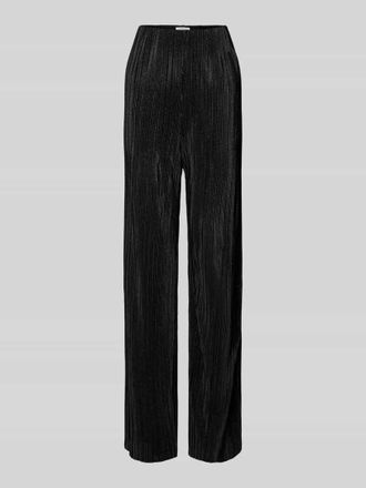 s.Oliver Red Label Wide Fit Plisseehose mit Glitzereffekt in Black, Gr&ouml;&szlig;e 42