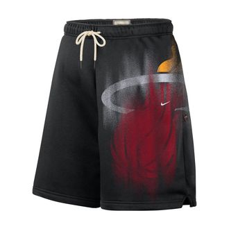 Nike Mens Miami Heat Standard Issue Fleece Basketball Shorts in Black | IQ1505-010