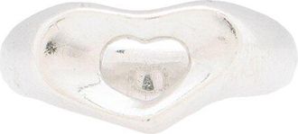 Tiffany & Co. Silver Elsa Peretti Open Heart Ring - Size 4 1/2 (Authentic Pre- Loved)