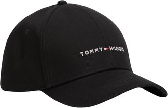 Tommy Hilfiger Mens Foundation Panel Cotton Cap, Black (Black), One Size