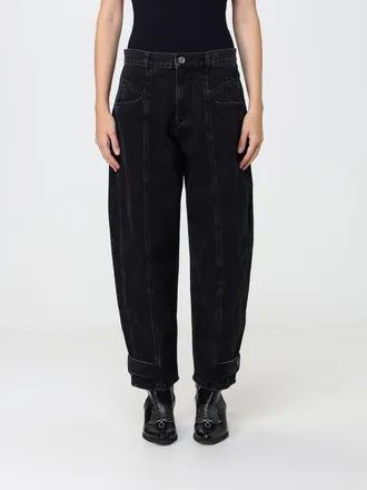 Isabel Marant Leja Mid-Rise Cotton Denim Baggy Jeans